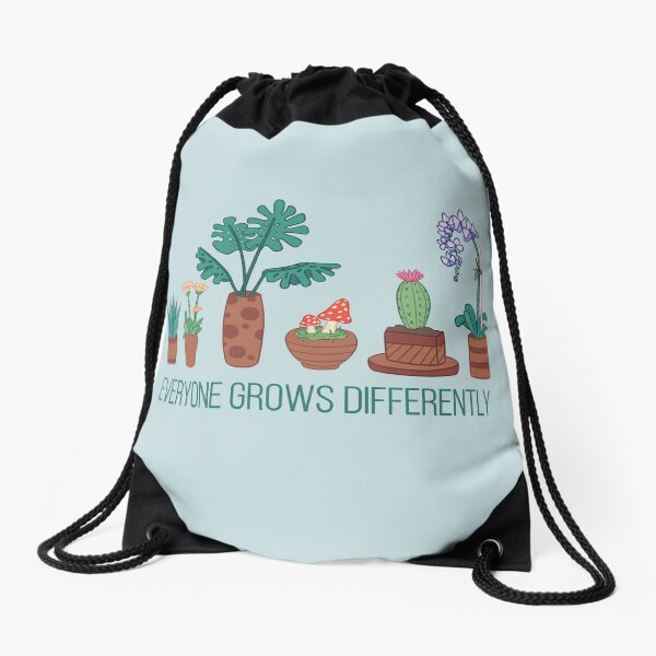 Everyone Grows Differently Drawstring Bag