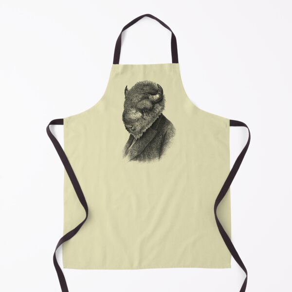 Item preview, Gentleman Bison portrait (cream) designed and sold by Madame Memento.