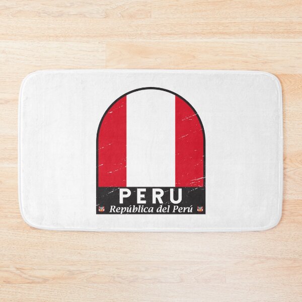 Item preview, Peru Flag Emblem Distressed Vintage designed and sold by KrisSidDesigns.