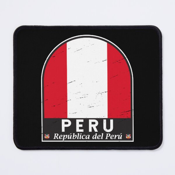 Item preview, Peru Flag Emblem Distressed Vintage designed and sold by KrisSidDesigns.