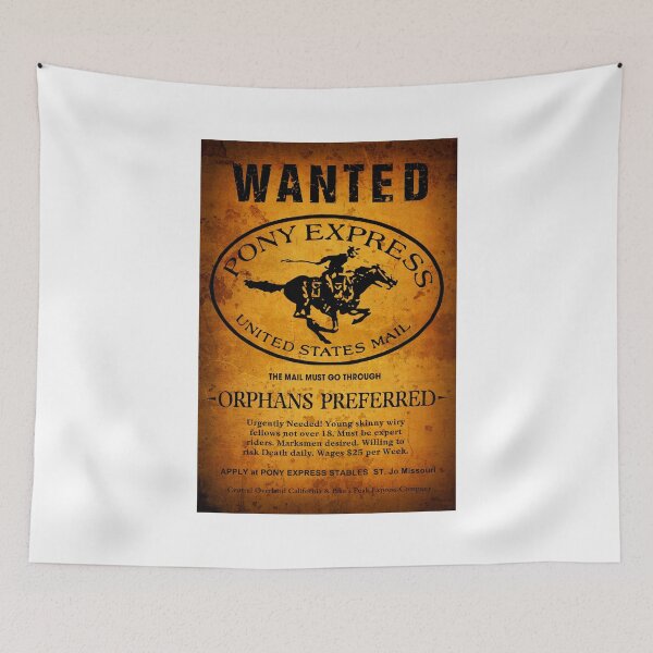 Item preview, WANTED Pony Express Riders 1860 designed and sold by Daniel Hagerman.