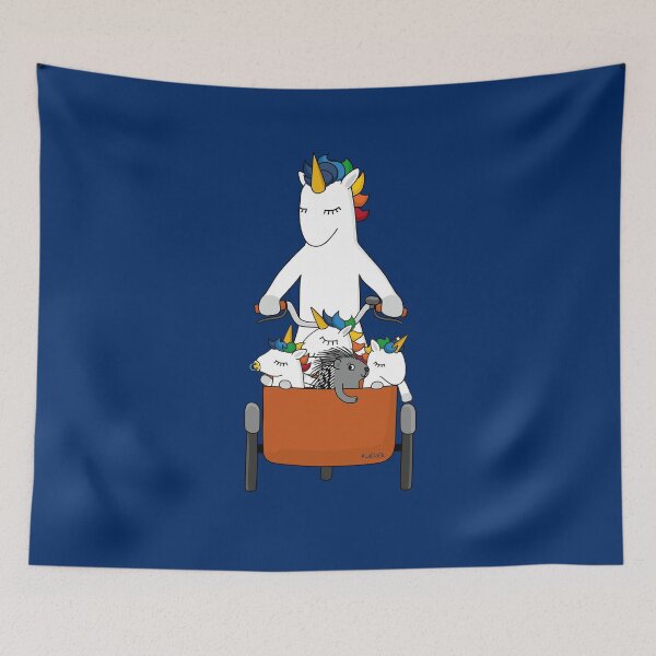 Item preview, Cargo bike unicorn with children designed and sold by LaDaDi.