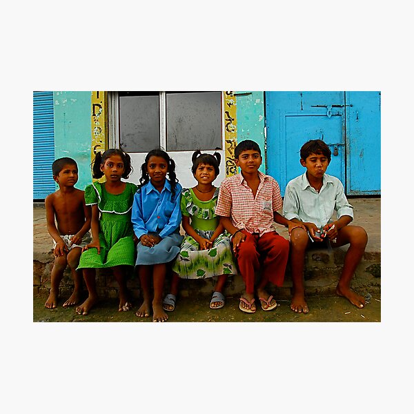 Indian School Children Photographic Print