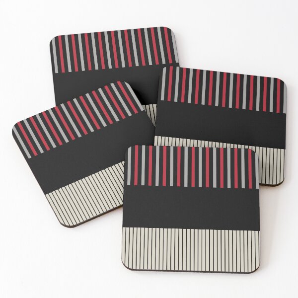 Item preview, Colour Pop Stripes - Red, Grey, Black and Bone White designed and sold by LAEC-Shop.