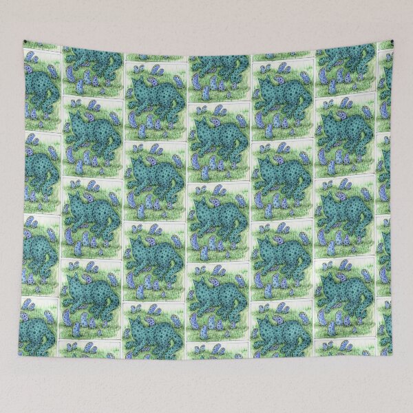 Item preview, Kit relaxing in a dotted worm field designed and sold by Mjika.