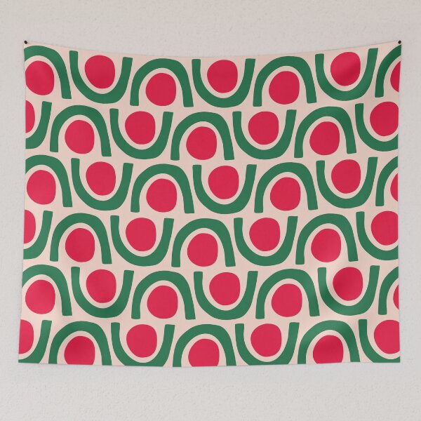 Item preview, Red and Green Shapes Pattern designed and sold by JuneJournal.