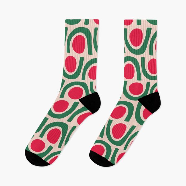 Item preview, Red and Green Shapes Pattern designed and sold by JuneJournal.