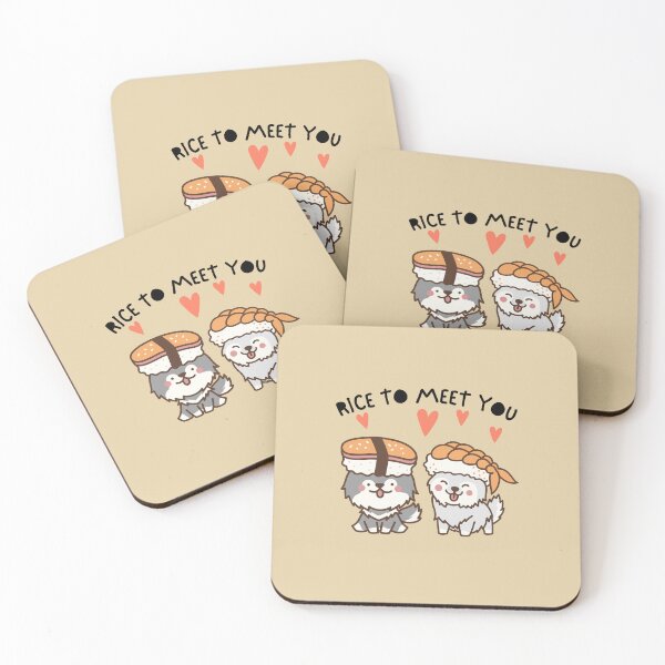 Item preview, Kwaii Funny Sushi - Japanese Food - Rice To Meet You designed and sold by tnwbank.