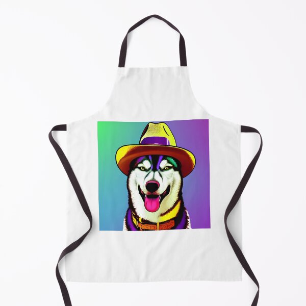 Item preview, Pop Art Painting of a Husky Dog Wearing a Hat designed and sold by Queen1120.