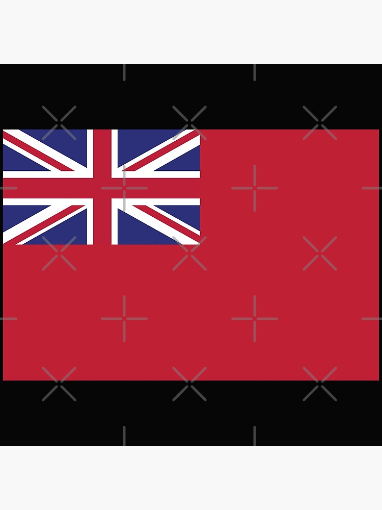 "Red flag with union jack, red flag union jack in corner" Poster for