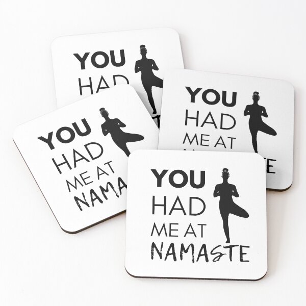 Item preview, You Had Me At Namaste - Yoga Quote - Black designed and sold by MindedInc.