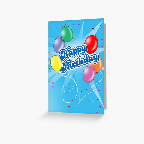 Happy Birthday Balloons Greeting Card