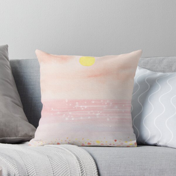 Item preview, Dreamy sunset watercolor romantic landscape  designed and sold by JaneVirak.