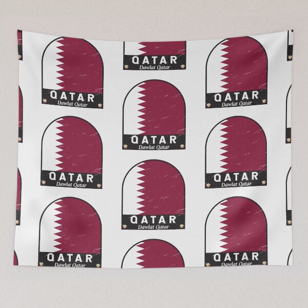 Item preview, Qatar Flag Emblem Distressed Vintage designed and sold by KrisSidDesigns.