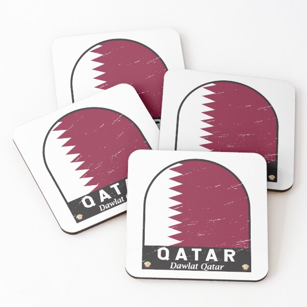 Item preview, Qatar Flag Emblem Distressed Vintage designed and sold by KrisSidDesigns.