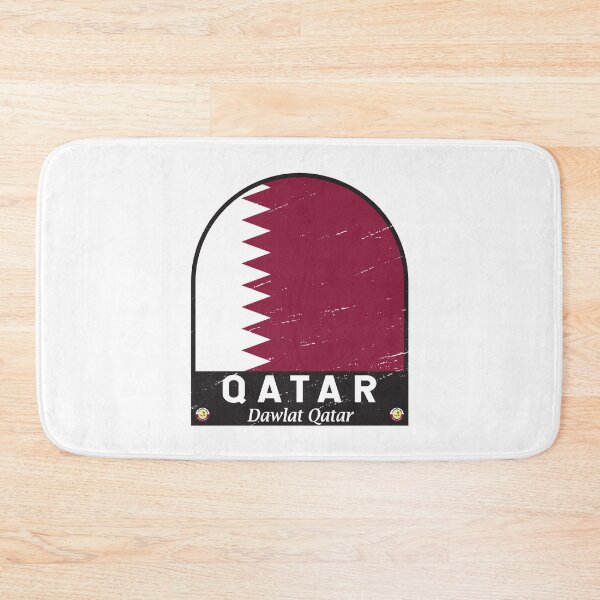 Item preview, Qatar Flag Emblem Distressed Vintage designed and sold by KrisSidDesigns.