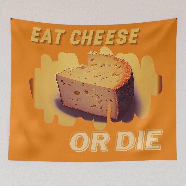 Item preview, Cute Eat Cheese or Die designed and sold by TheCreativeFab.