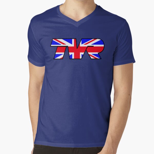 TVR Logo Union Jack V-Neck T-Shirt