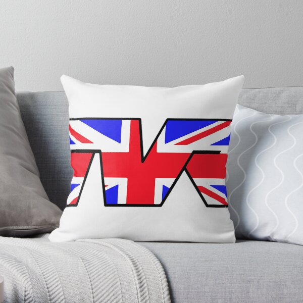 TVR Logo Union Jack Throw Pillow