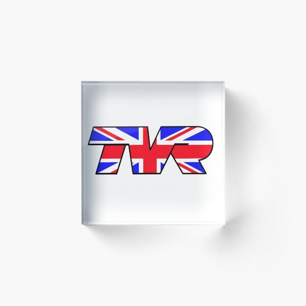 TVR Logo Union Jack Acrylic Block