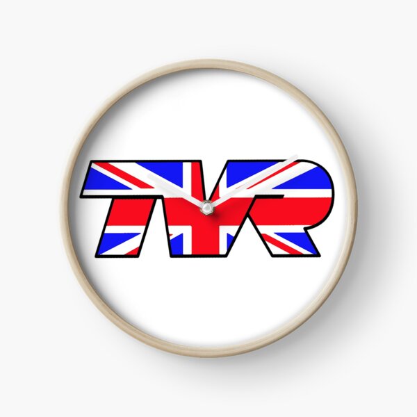 TVR Logo Union Jack Clock