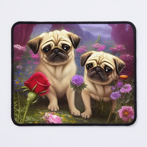 Item preview, Pugs in Wonderland  designed and sold by kosmicfairytale.