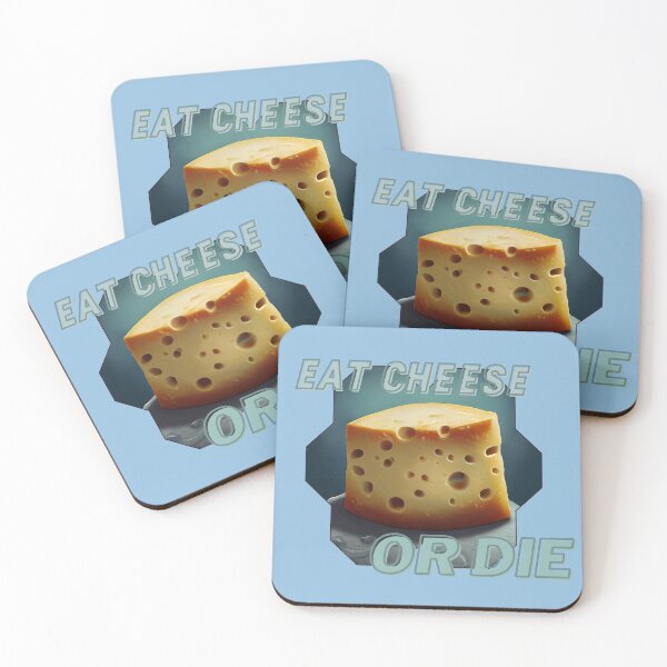Item preview, Blue Cute Eat Cheese or Die designed and sold by TheCreativeFab.