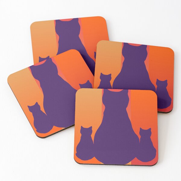 Item preview, Cat looking at the sunset, Kittens, Purple designed and sold by Escapene.