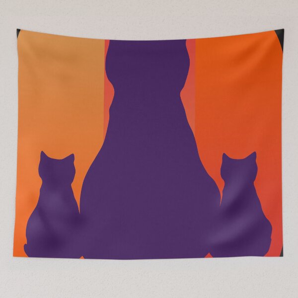 Item preview, Cat looking at the sunset, Kittens, Purple designed and sold by Escapene.