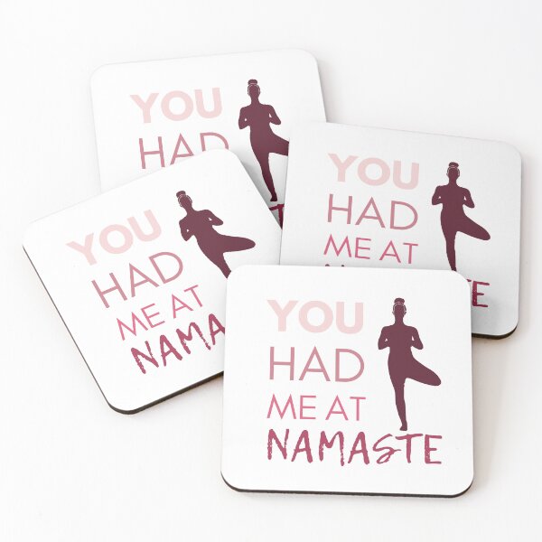 Item preview, You Had Me At Namaste - Yoga Quote - Pink designed and sold by MindedInc.