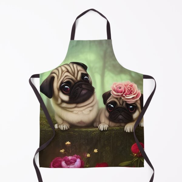 Item preview, Pug couple in Wonderland designed and sold by kosmicfairytale.