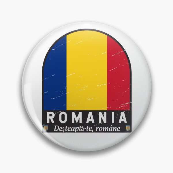 Item preview, Romania Flag Emblem Distressed Vintage designed and sold by KrisSidDesigns.