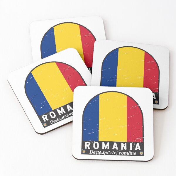 Item preview, Romania Flag Emblem Distressed Vintage designed and sold by KrisSidDesigns.