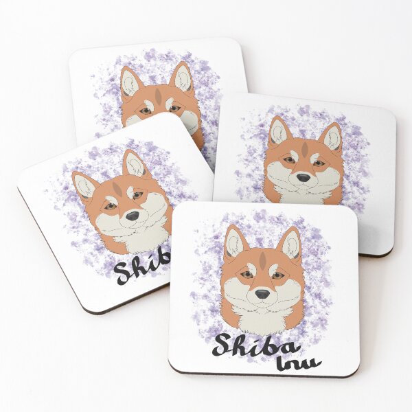 Item preview, Shiba Inu Red with watercolour and breedname designed and sold by Cynthiaetal.