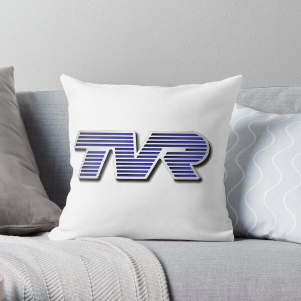 TVR Logo Colorful Throw Pillow