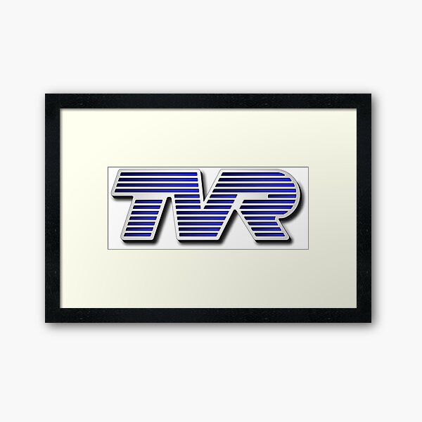 TVR Logo Colorful Framed Art Print