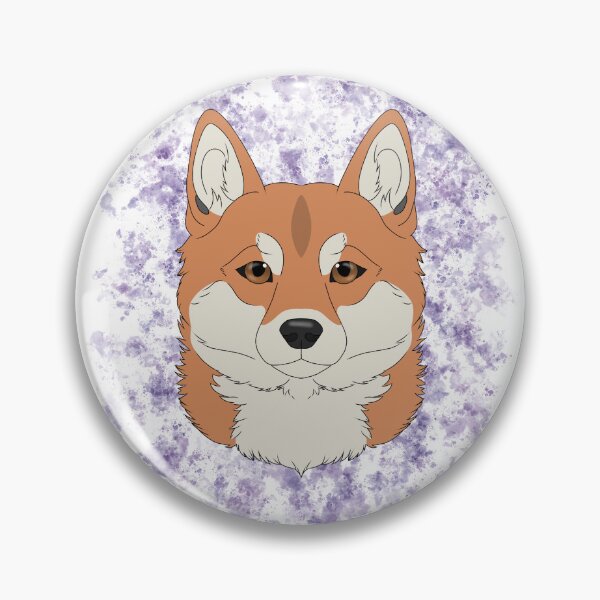 Item preview, Shiba Inu Red with watercolour designed and sold by Cynthiaetal.