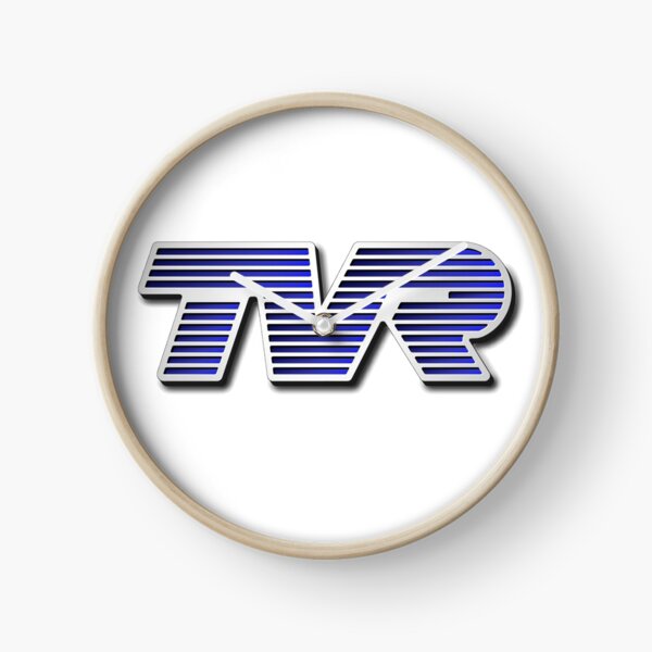 TVR Logo Colorful Clock