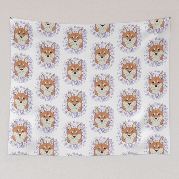 Item preview, Shiba Inu Red with watercolour designed and sold by Cynthiaetal.