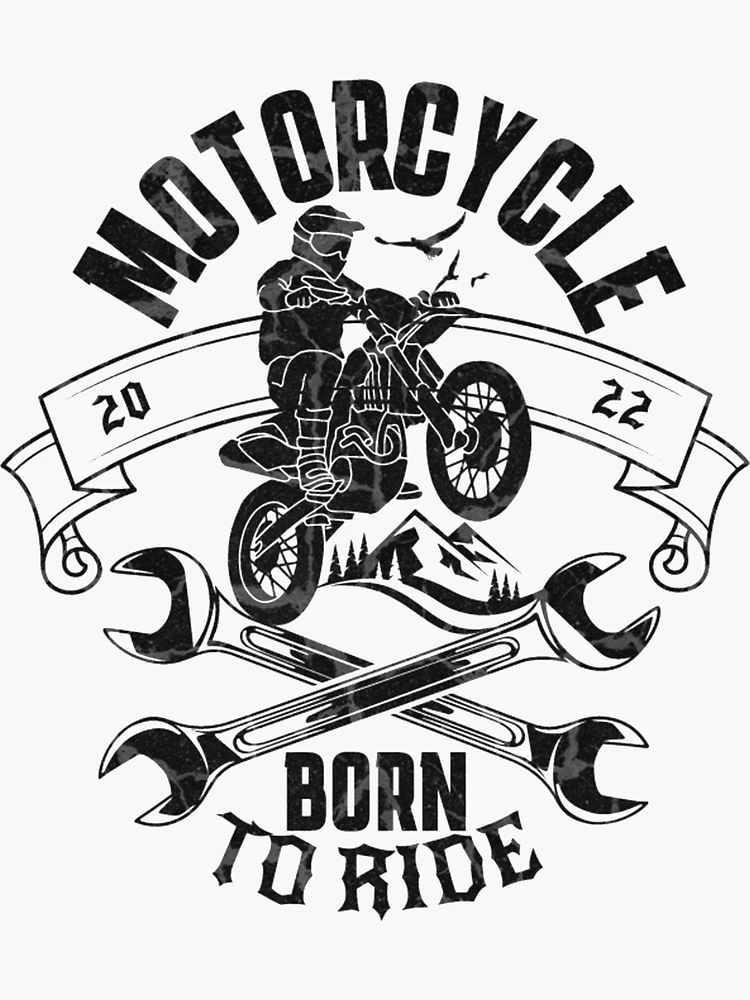 Sticker Moto Born To Ride, Stickers Motos