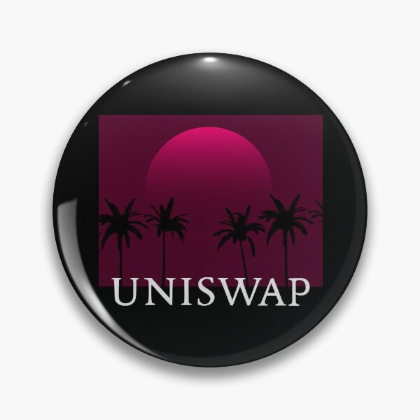Item preview, Uniswap UNI Crypto Altcoin - Summer Sunset with Palm Trees designed and sold by CryptoMoods.