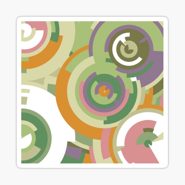 The Arcs of Time and Space in Pastels Sticker