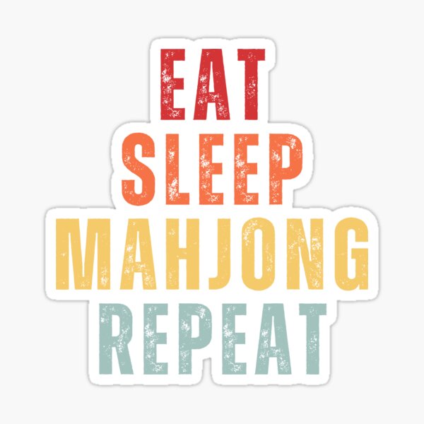 Item preview, Eat Sleep Mahjong Repeat designed and sold by NinniSilver.