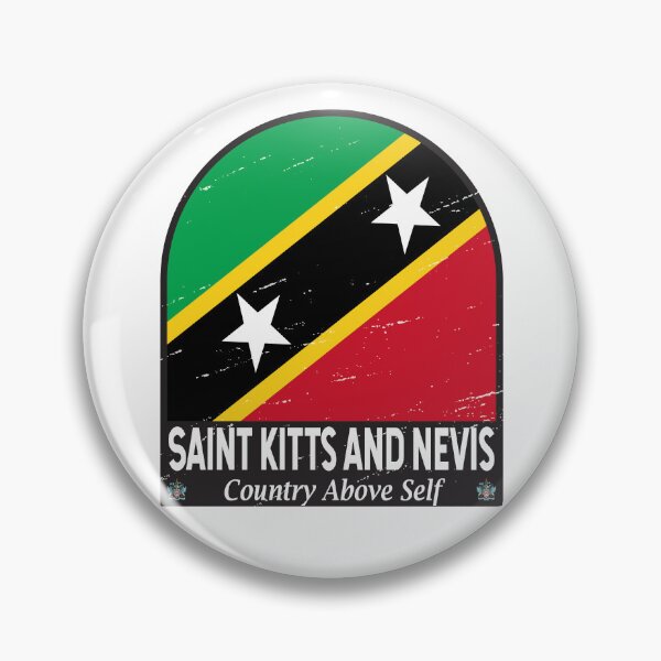 Item preview, Saint Kitts and Nevis Flag Emblem Distressed Vintage designed and sold by KrisSidDesigns.