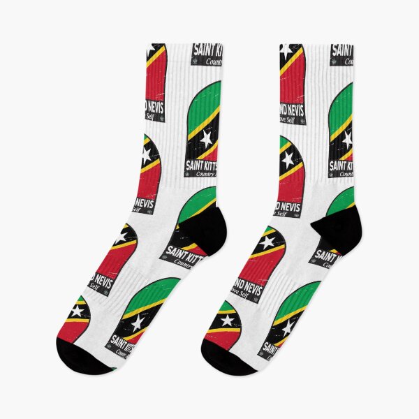 Item preview, Saint Kitts and Nevis Flag Emblem Distressed Vintage designed and sold by KrisSidDesigns.