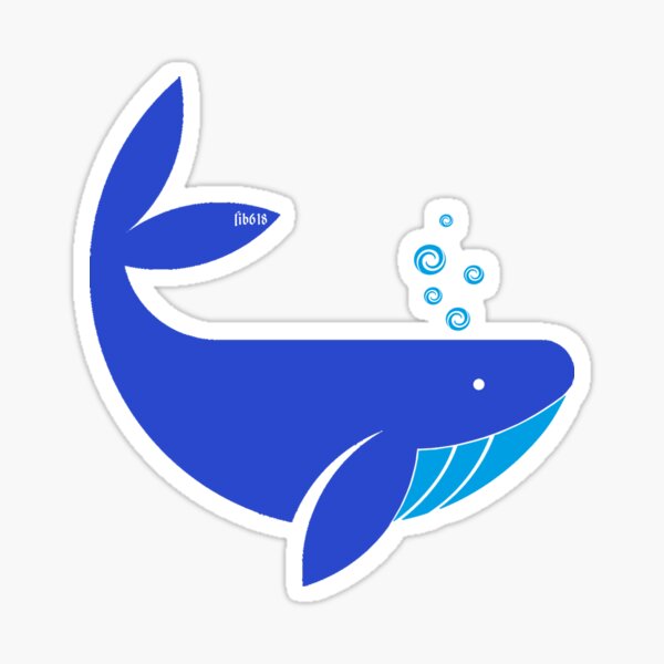 Fibonacci Whale - Apparel and Merch for Online Traders Sticker