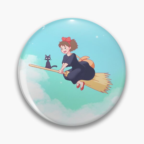 Item preview, Little witch on her broom through the skies with her cat designed and sold by Andrea De Cesare.
