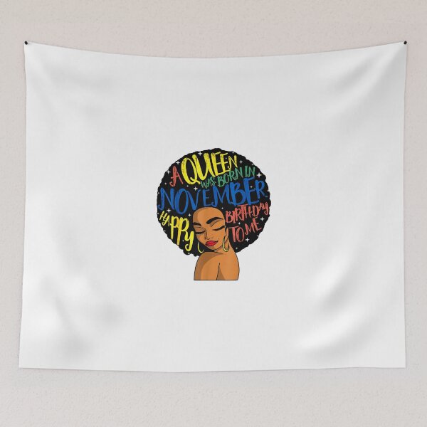 Item preview, Afro Words A Queen Was Born In November Happy Birthday To Me designed and sold by TGMerwin.