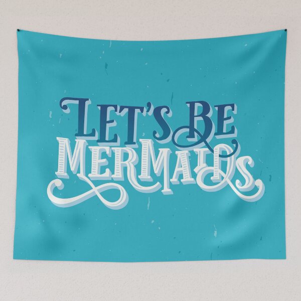 Item preview, Let's Be Mermaids Typography designed and sold by Kit Cronk.