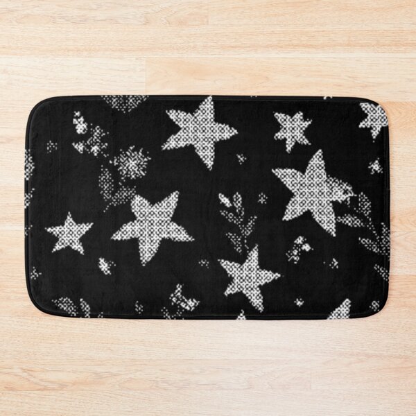 Item preview, Timeless Black and White Stars and Florals Pattern designed and sold by iamwowie.
